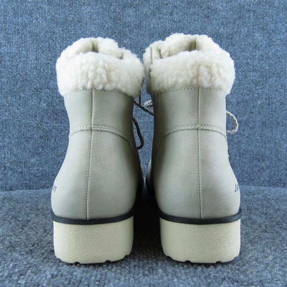 Jsport Women Shearling Style‎ Boots Bluestone Gray Synthetic Zip Size 11 Medium - Picture 4 of 6
